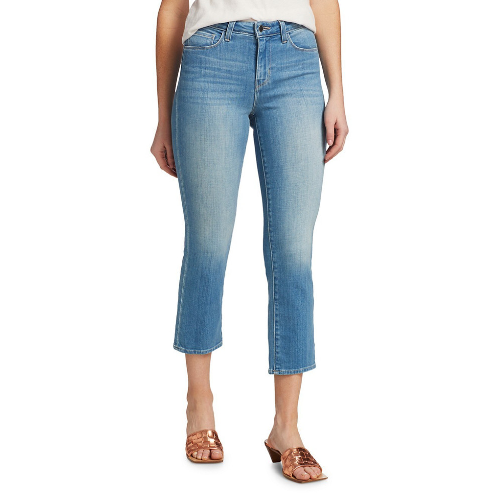 L'Agence NWOT Blue Rockford High Rise Nadia Cropped Straight Jeans Womens Sz 30